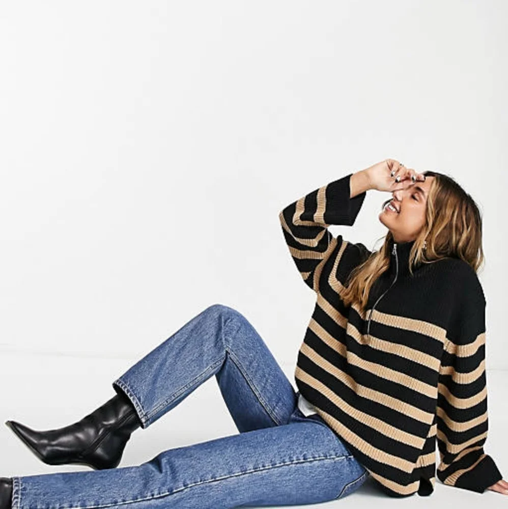 & other stories striped zip pullover - Picture 2 of 6